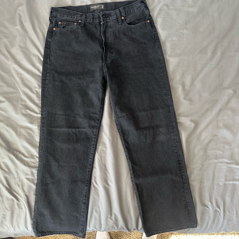 Abercrombie Black Baggy Jeans